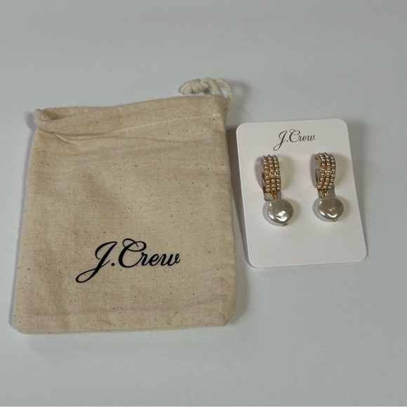 J.Crew Pearl hoops with freshwater pearl drops - Picture 6 of 6